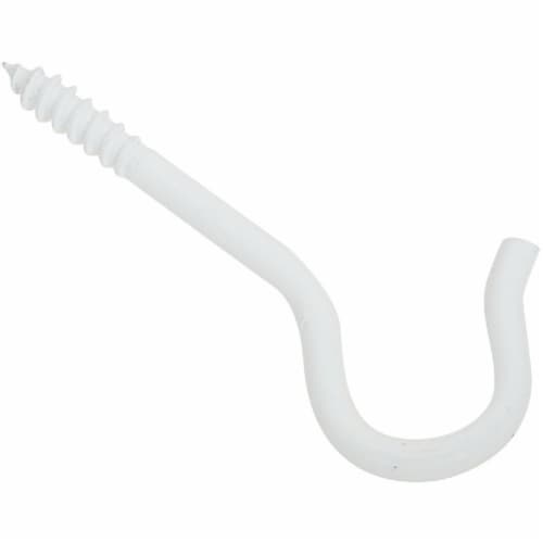 National 2-1/2 In. White Ceiling Hook (3-Pack) N274928 Perspective: top