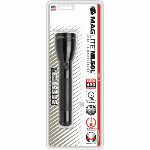 MagLite® 2-Cell C LED Flashlight - Black Perspective: top