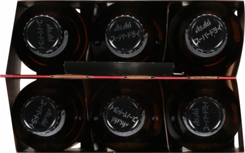 Asahi Super Dry Beer Bottle Perspective: top