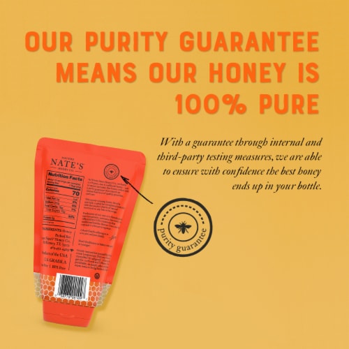 Nature Nate's® 100% Pure Raw & Unfiltered Honey Squeeze Pouch Perspective: top