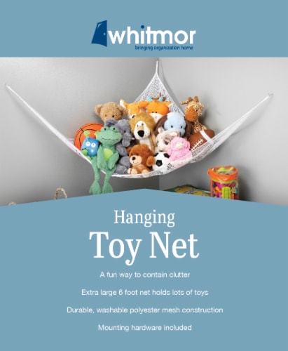 Whitmor Hanging Toy Net - White Perspective: top