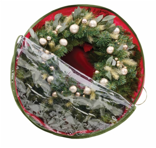 Whitmor Christmas Wreath & Garland Storage Bag - Red Perspective: top