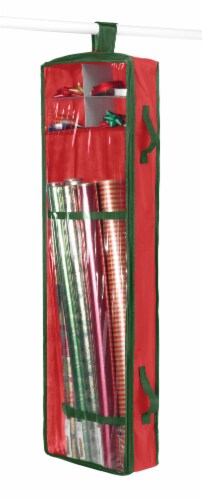 Whitmor Hanging Gift Wrap Organizer - Red Perspective: top