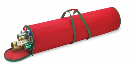 Whitmor Christmas Gift Wrap Organizer - Red Perspective: top