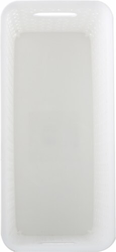 Whitmor Resin Form Half Basket - White Perspective: top