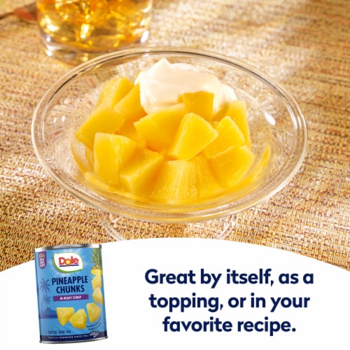 Dole® Canned Pineapple Chunks Fruit In Heavy Syrup Perspective: top