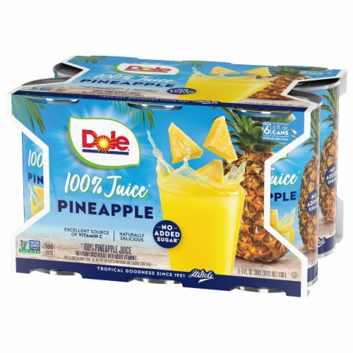 Dole® Pineapple 100% Juice Cans Perspective: top