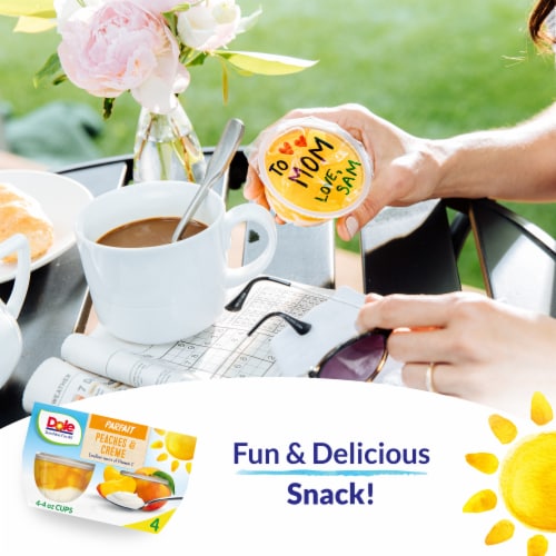 Dole® Fruit Bowls® Peaches & Crème Parfait Cups Perspective: top