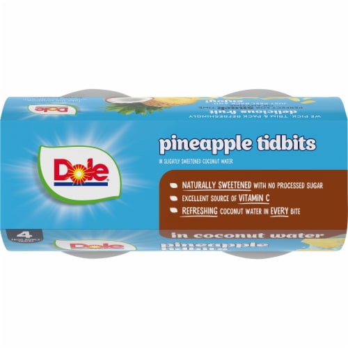 Dole Pineapple Tidbits in Coconut Water Perspective: top