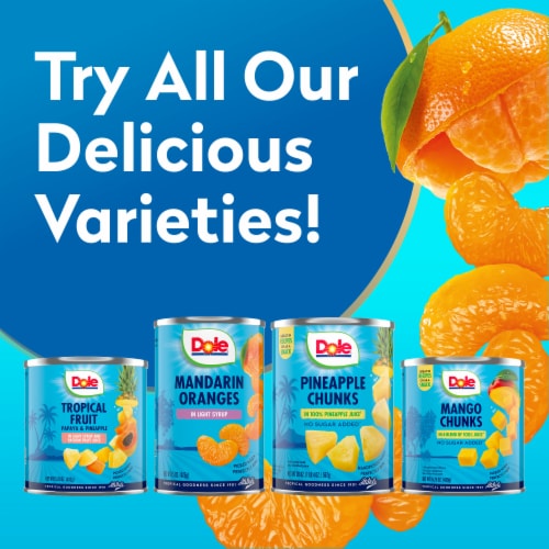 DOLE® Canned Mandarin Oranges Fruit in Light Syrup Perspective: top