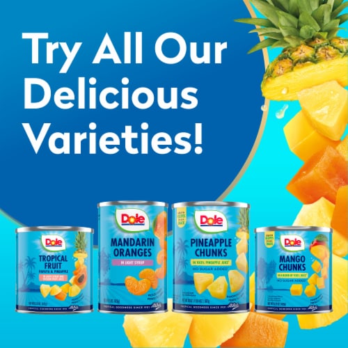 Dole® Canned Tropical Fruit In Light Syrup And Passion Fruit Juice Perspective: top