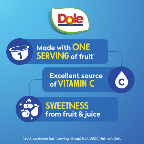 Dole® Fruit Bowls® in 100% Juice Cups Variety Pack Perspective: top