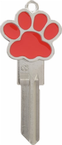 Hillman Paw Print Blank Key - Assorted Perspective: top