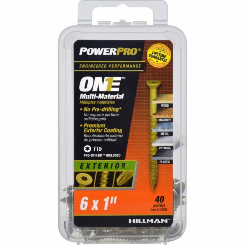 Hillman™ PowerPro® One Multi-Material Exterior Screws Perspective: top