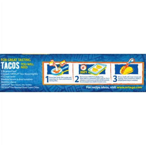 Ortega Yellow Corn Taco Shells 18 Count Perspective: top