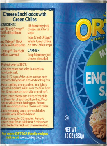 Ortega Mild Red Enchilada Sauce Perspective: top