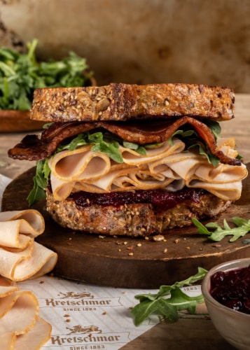 Kretschmar Premium Deli Pre-Sliced Off the Bone Roasted Turkey Breast Perspective: top