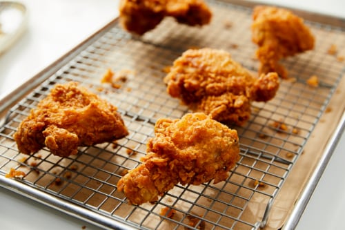 Louisiana Fish Fry Products Seasoned Chicken Fry Chicken Batter Mix Perspective: top