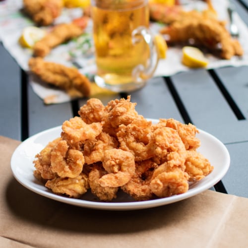 Louisiana Fish Fry Products Seasoned Seafood Shrimp Fry Batter Mix Perspective: top