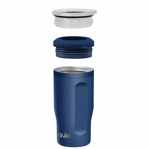 Grand Fusion 4 in 1 Icy Bev Kooler 12 oz Stainless Steel Powder Blue Coat Perspective: top