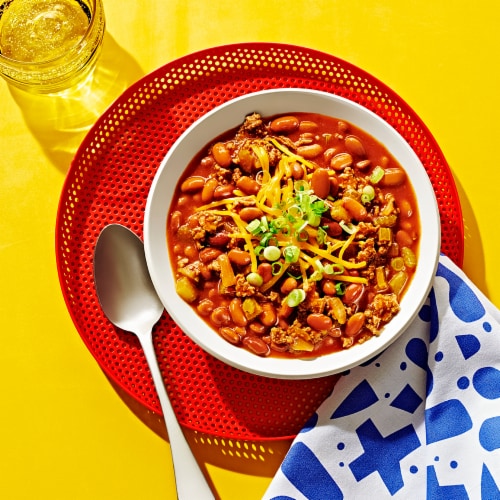 Bush's™ Best Mild Chili Sauce Pinto Beans Perspective: top
