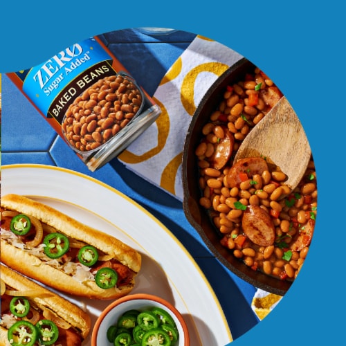 Bush's Zero Sugar Added Baked Beans 15.8 oz Perspective: top