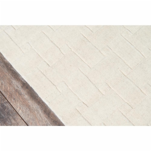 Momeni Metro Woven Pattern Area Rug - Ivory Perspective: top