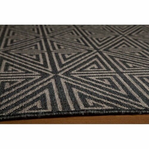 Momeni Baja 1'8  X 3'7  Transitional Rug in Charcoal Perspective: top