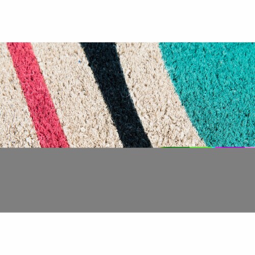 Novogratz Aloha Multi Hello Doormat Perspective: top