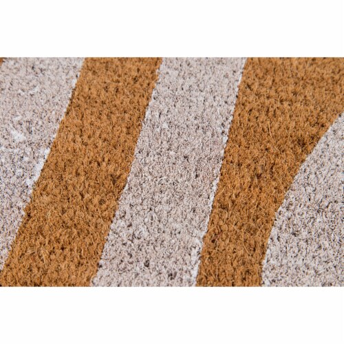 Novogratz Aloha White Hello Doormat Perspective: top