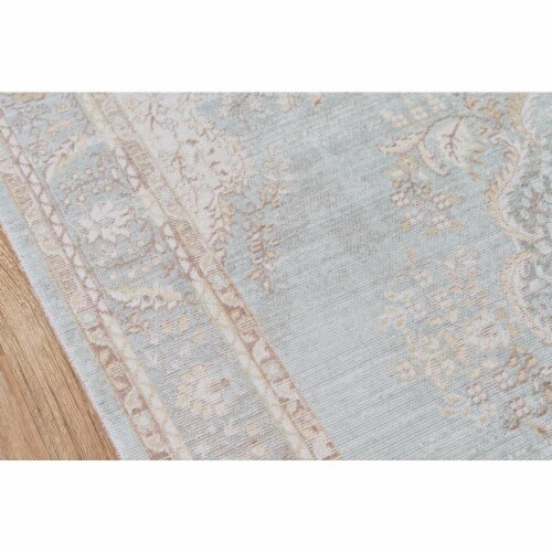 Momeni ISABEISA-1BLU5373 Isabella Machine Made 100 Percent Polyester Rectangle Rug, Blue - 5 Perspective: top