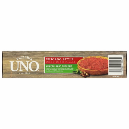 Uno Foods Deep Dish Chicago Style Numero Uno Frozen Pizza Perspective: top