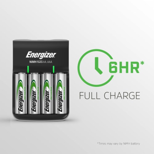 Energizer Recharge Basic Charger for Rechargeable AAA and AA Batteries Perspective: top