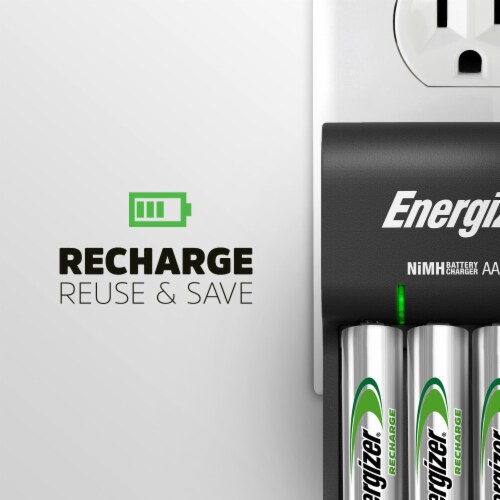 Energizer Recharge Basic AA and AAA Battery Charger Perspective: top
