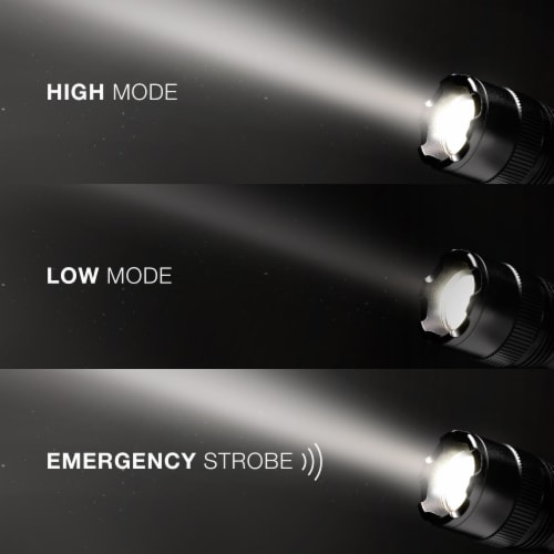 Energizer TAC 300 Lumens Battery Powered Metal LED Flashlight Perspective: top