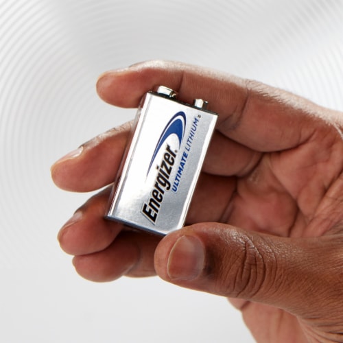 Energizer Lithium 9V Batteries 1 Pack, Lithium 9 Volt Batteries Perspective: top