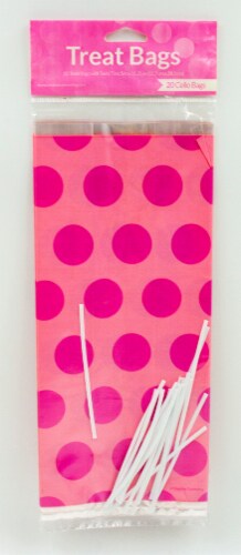 James Paul Products Candy Loot Bags - Pink Dots Perspective: top