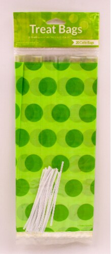 James Paul Products Candy Loot Bags - Fresh Lime Dots Perspective: top