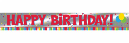 Creative Converting Happy Birthday Foil Banner Perspective: top