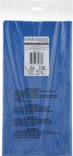 James Paul Products Plastic Tablecloth - Cobalt Perspective: top