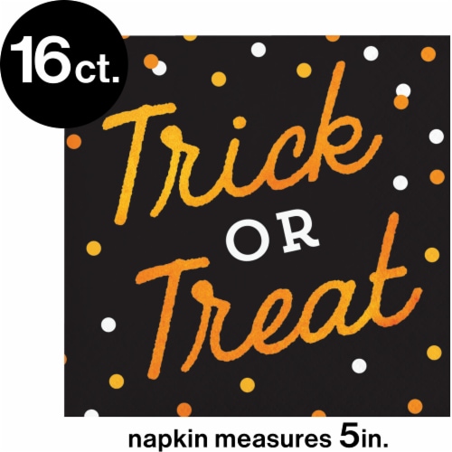 Chic Pumpkins Creative Converting Beverage Napkins Perspective: top