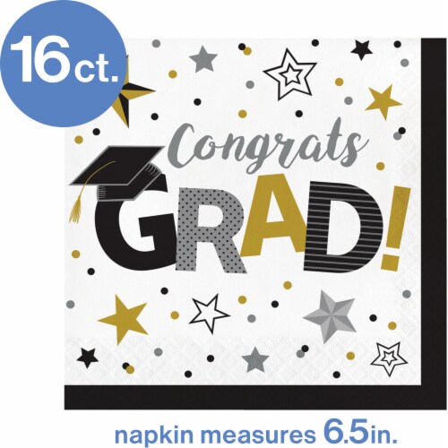 Creative Converting Congrats Grad Napkins Perspective: top