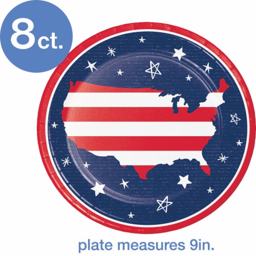 Creative Converting Patriotic Plates Perspective: top