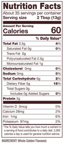 Bob's Red Mill Golden Flaxseed Meal Perspective: top
