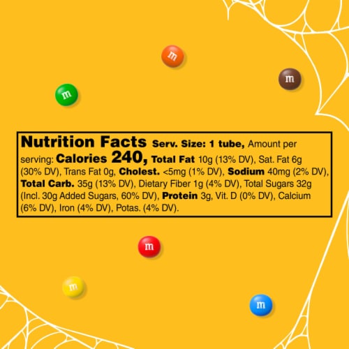 M&M'S Minis Milk Chocolate Halloween Candy Tube Perspective: top