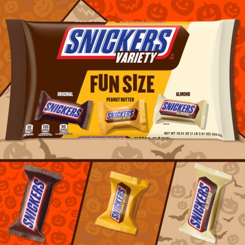 Snickers Fun Size Chocolate Candy Bars Variety Pack Perspective: top