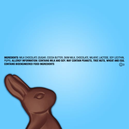 Dove Easter Bunny Milk Chocolate Candy Perspective: top