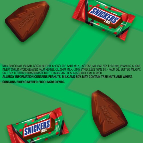 Snickers Holiday Chocolate Christmas Candy Tree Full Size Bar Pack Perspective: top
