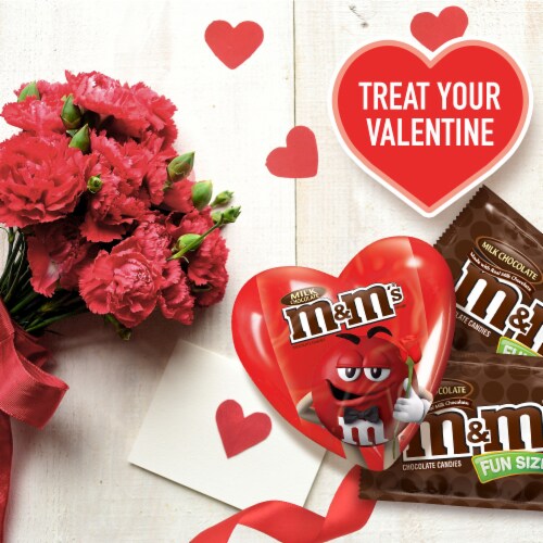 M&M's® Milk Chocolate Valentine Candy Heart Perspective: top