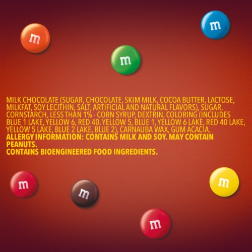 M&M'S Fun Size Milk Chocolate Candy Bag Perspective: top